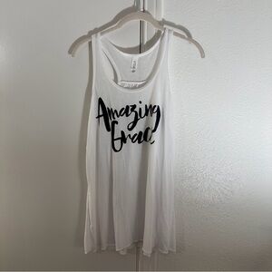 Bella Canvas White 'Amazing Grace' Tank Top